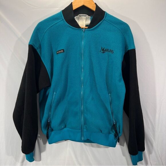 Vintage Florida Marlins Columbia Fleece Jacket Size Medium - Picture 1 of 5